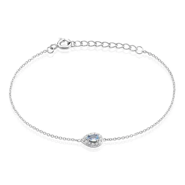 Bracelet Argent Blanc Tania Oxydes De Zirconium