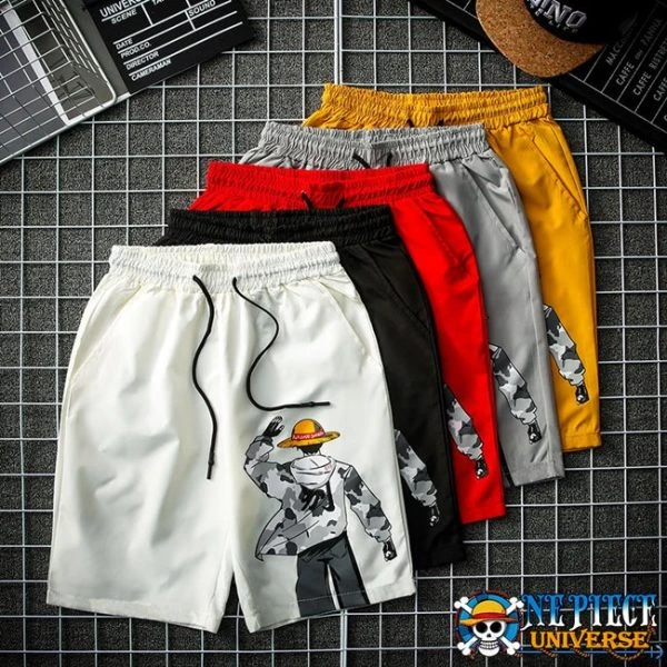 Straw Hat Luffy Black Shorts Fashion Streetwear | One Piece Universe