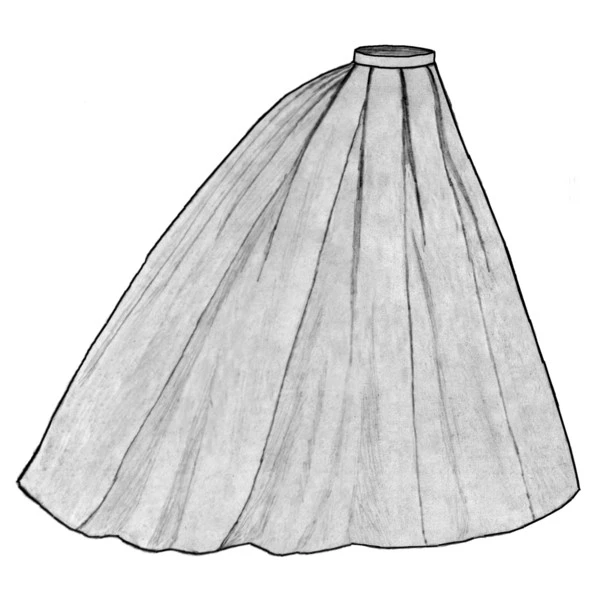 1865 Elliptical Skirt pattern