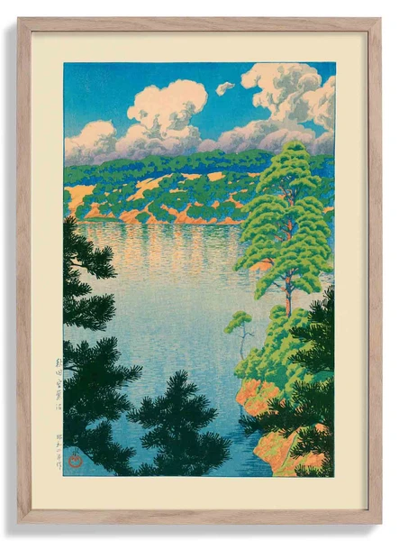 Akisu Lake by Hasui Japanese Poster