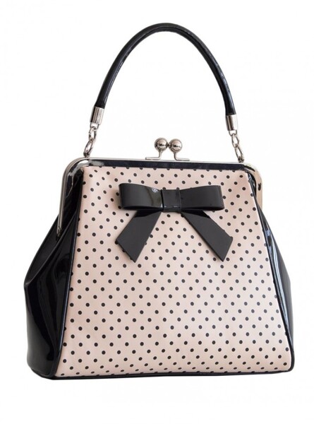 Sac Retro Pin-Up Rockabilly Banned "Black Blush Polka Starr"