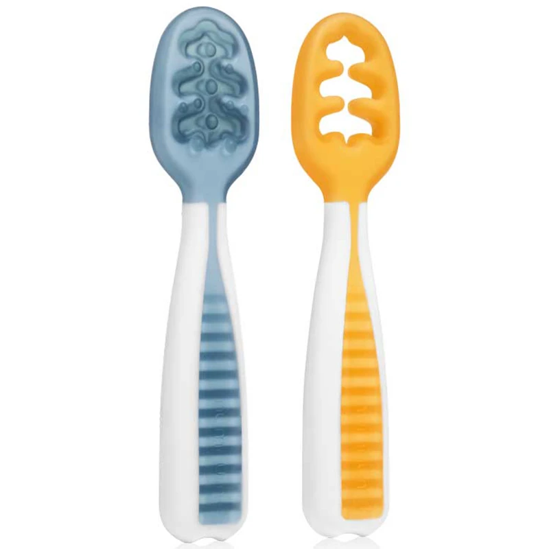 Lot de 2 pré-cuillères Bleu et orange
