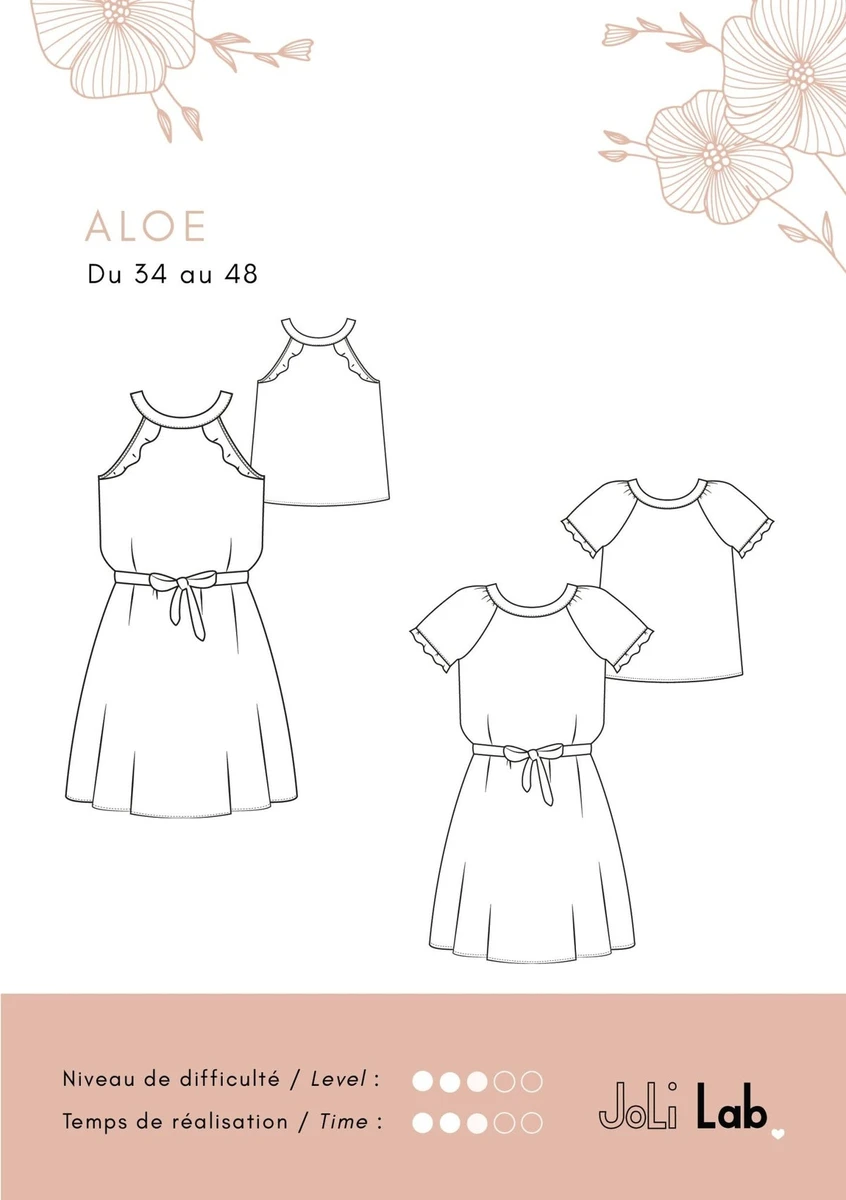 Robe/Top Aloe - Patron Couture PDF