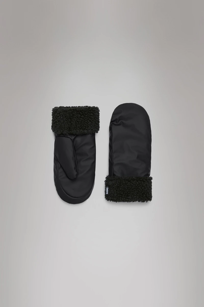 Rains® Puffer Fleece Mittens en Black pour 59.90€ | Garantie 2 Ans