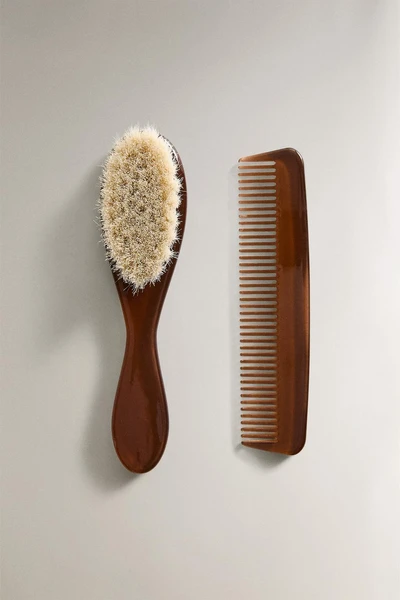 ENSEMBLE BROSSE ET PEIGNE ACÉTATE BÉBÉ