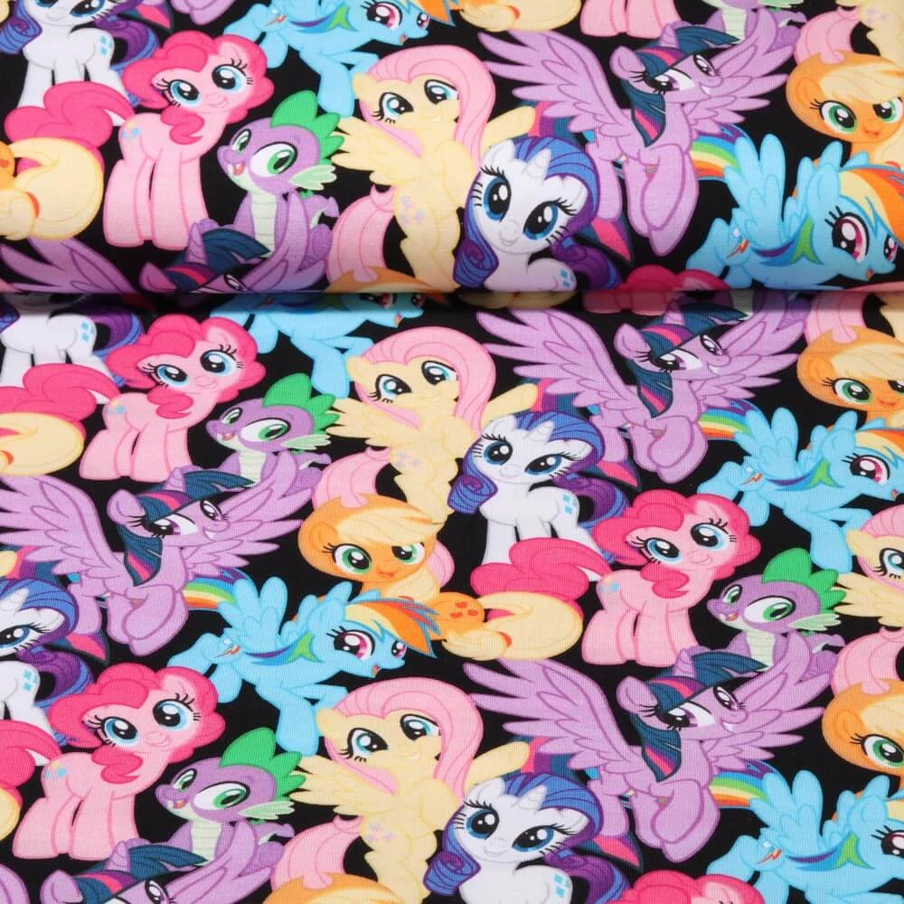 Jersey - Impression numérique Mon petit poney Noir