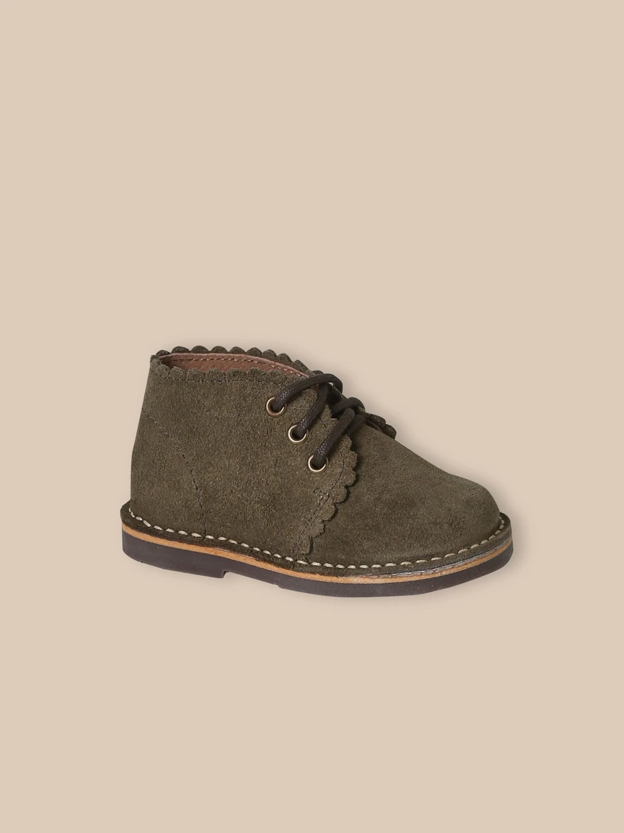 Bottines en cuir suédé bébé