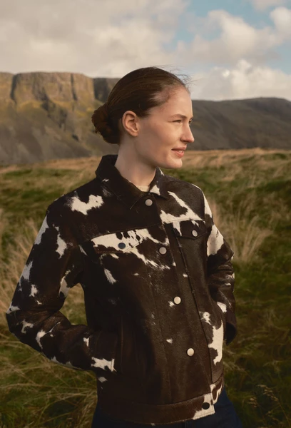 Blouson en cuir de vachette