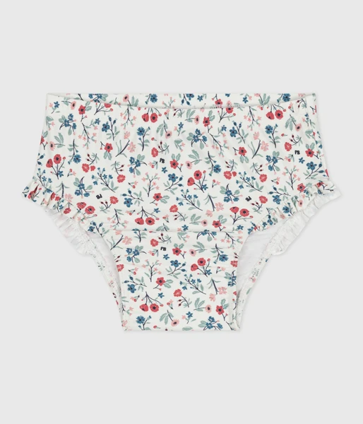 Culotte de bain bébé à volants, imprimée à fleurs