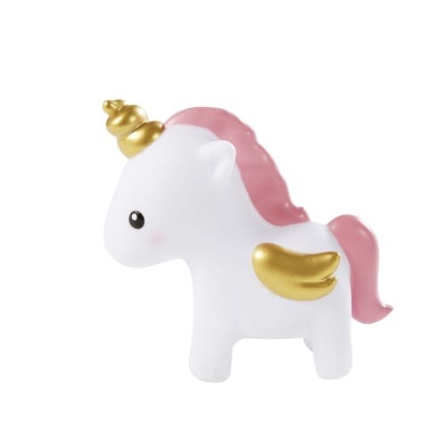 Veilleuse licorne blanche rose et dorée | Maisons du Monde