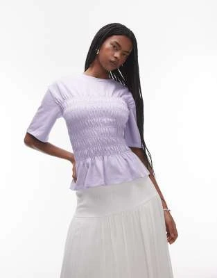 & Other Stories - Top à détail froncé style corset - Lilas