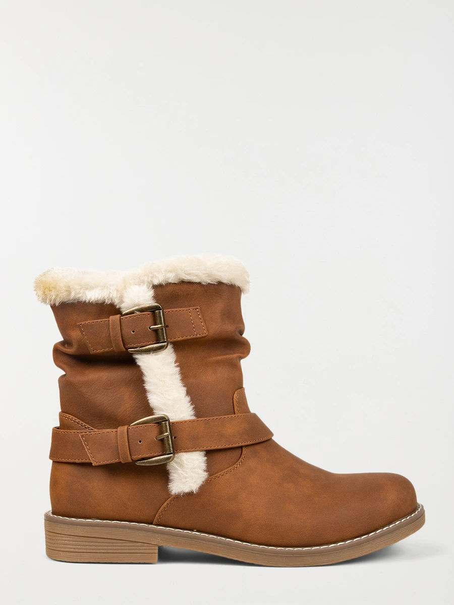 Bottines marrons fourrées