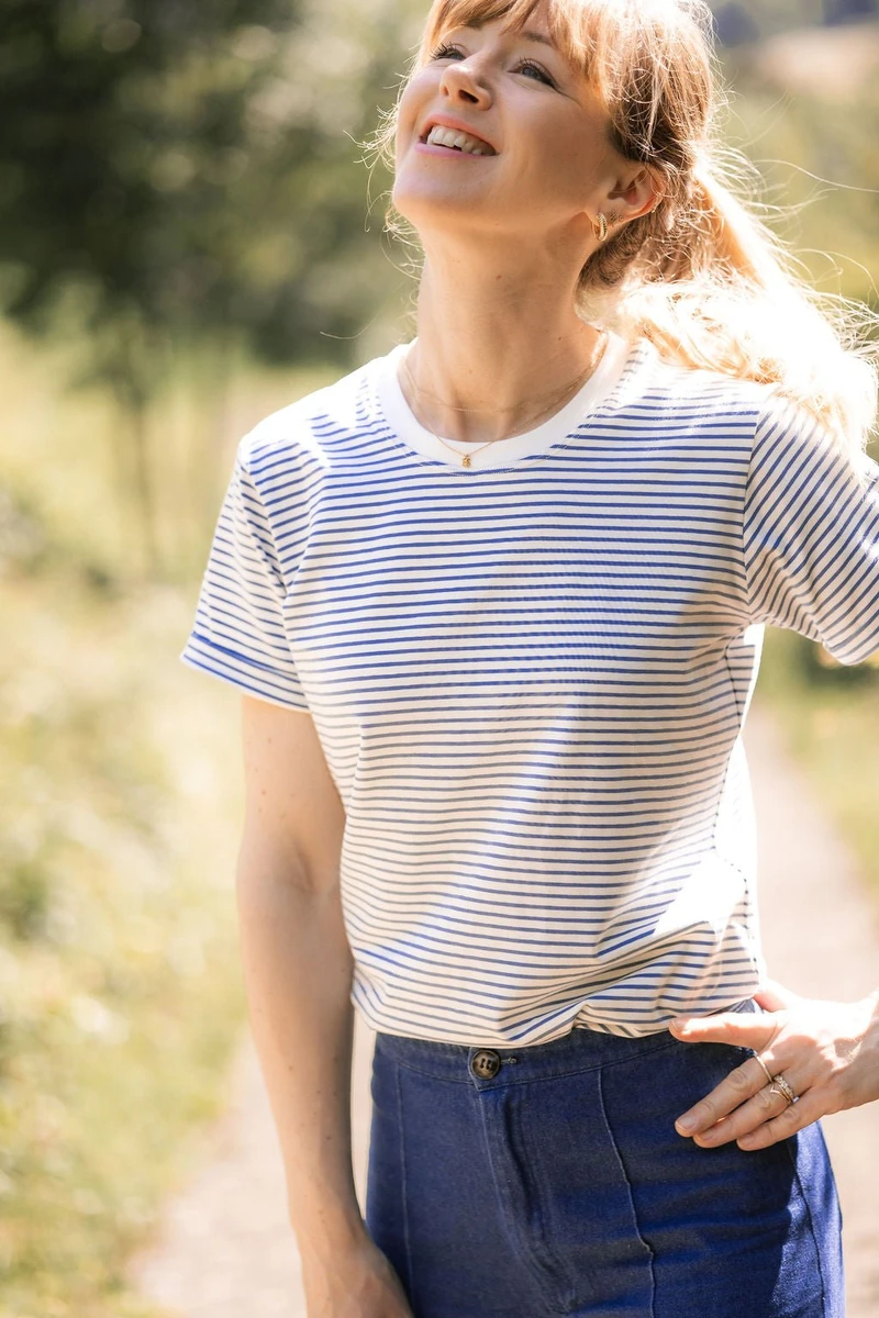 Joli Kit Couture - T-shirt Brad bleu vintage