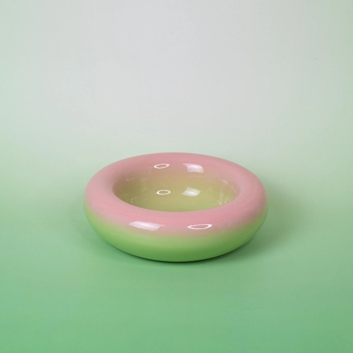 Bol ombré vert et rose 14cm