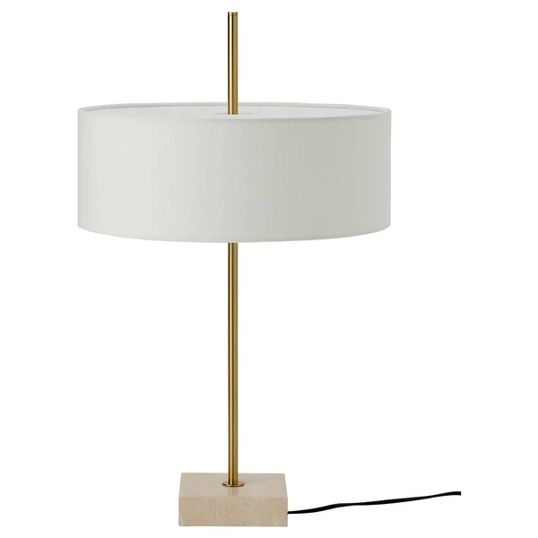 STOCKHOLM 2025 Lampe de table - blanc textile/laitonné 65 cm