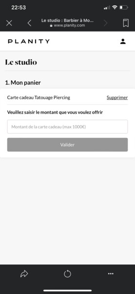 Carte cadeau pour piercing 