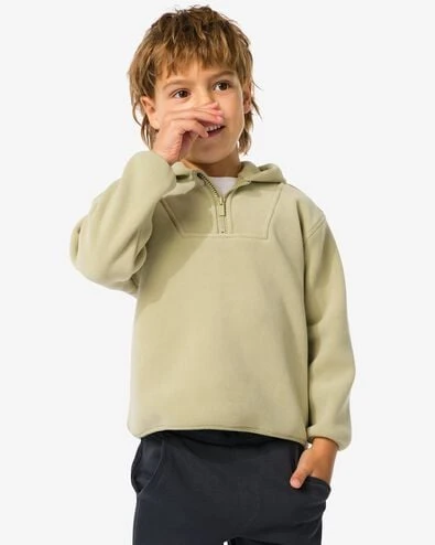 sweat à capuche enfant polaire vert