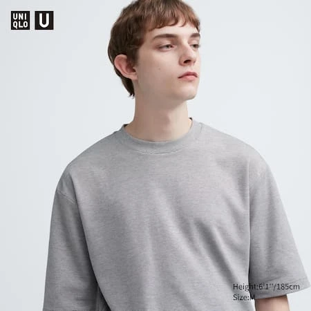XS Blanc - T-Shirt Oversize AIRism Coton À Rayures Manches Mi-Longues | UNIQLO