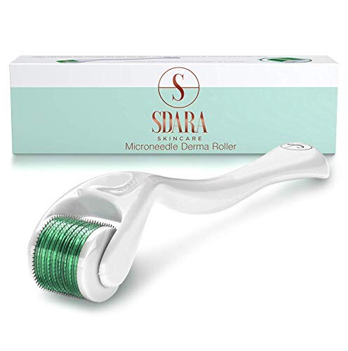 Dermaroller pour le visage - microneedling - 540 micro-aiguilles en titane de 0,25 mm - boîte de rangement incluse