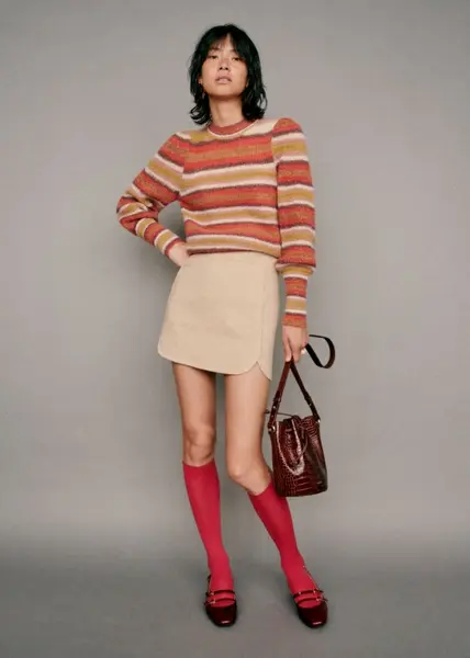 Jupe Tania - Beige Chiné - Sézane
