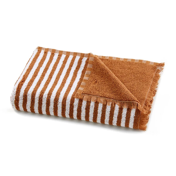 Drap de bain rayé éponge 500 g, Arzon