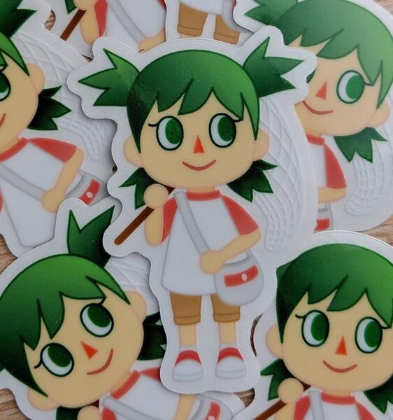 Yotsuba Animal Crossing Villager Clear Vinyl Sticker