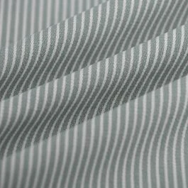Tissu jeans fine rayure blanc kaki