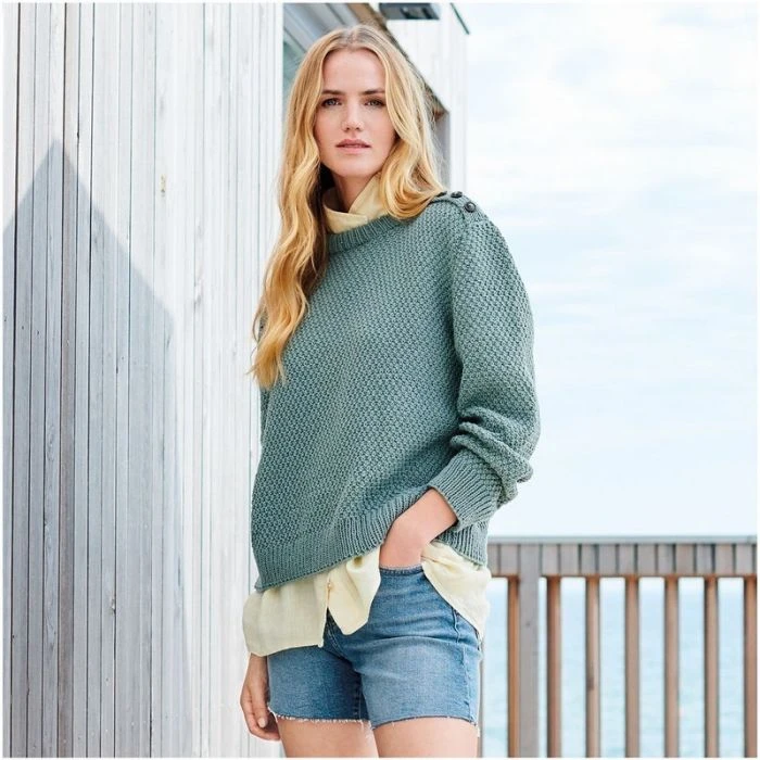 Kit Tricot Pull Coton Bio - Style Élégant pour Été Chaud | Rico Design
