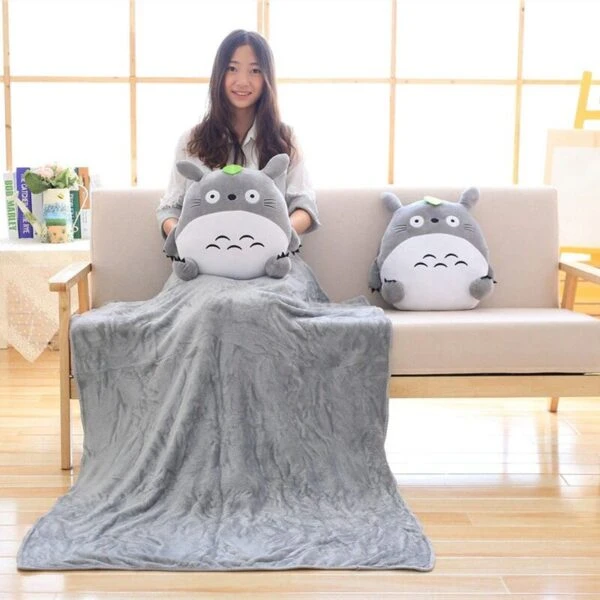 3 In 1 Multifunction Totoro Plush Toy Soft Pillow | Ghibli Merch Store