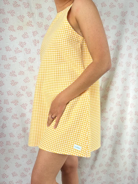 Robe Col Vichy Jaune