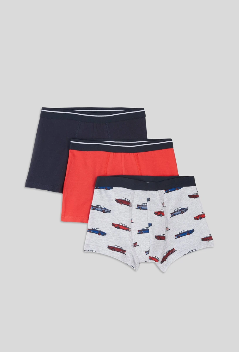 Lot de 3 boxers imprimés en coton BIO GOTS