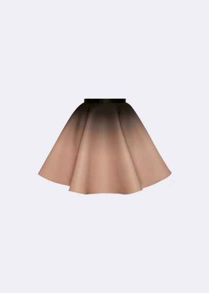 "Selenophile" Nude & Black Ombré Mini Skirt - POEM