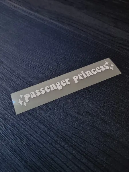 Sticker autocollant voiture princesse passagère