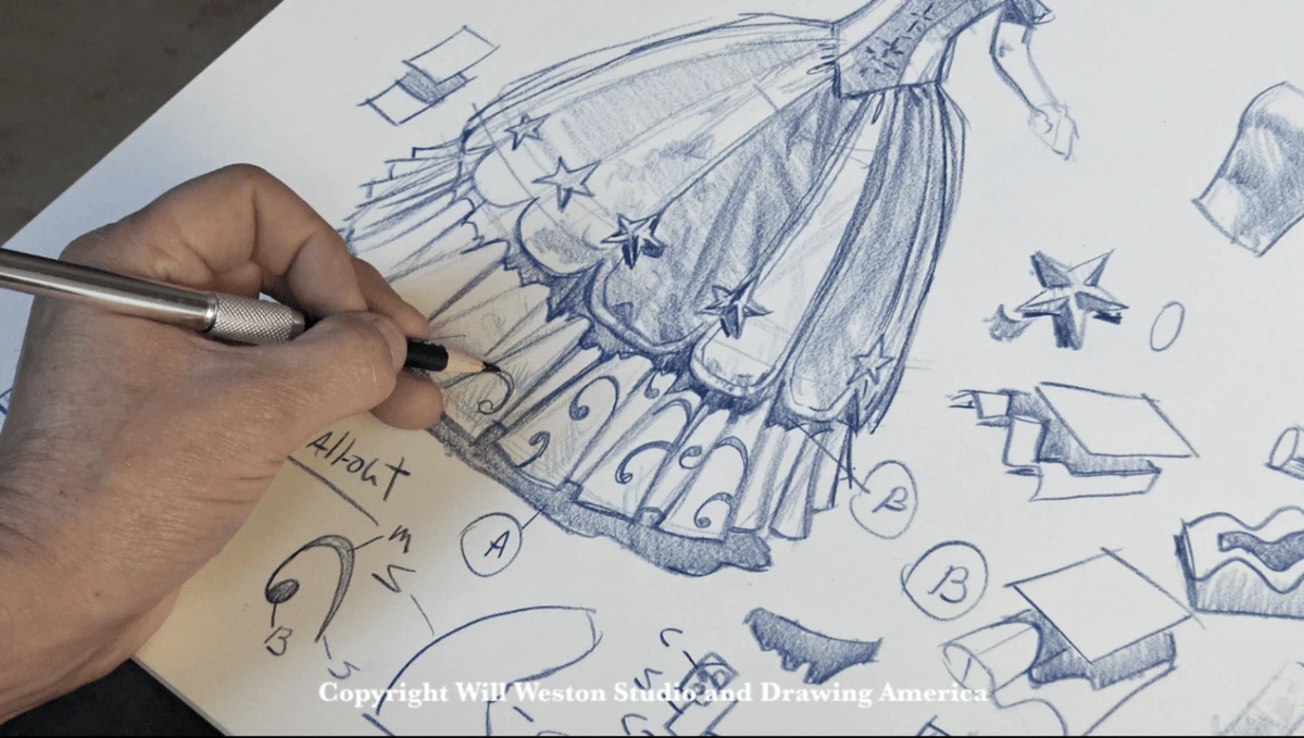 Will Weston Costume Drawing - Drawing America