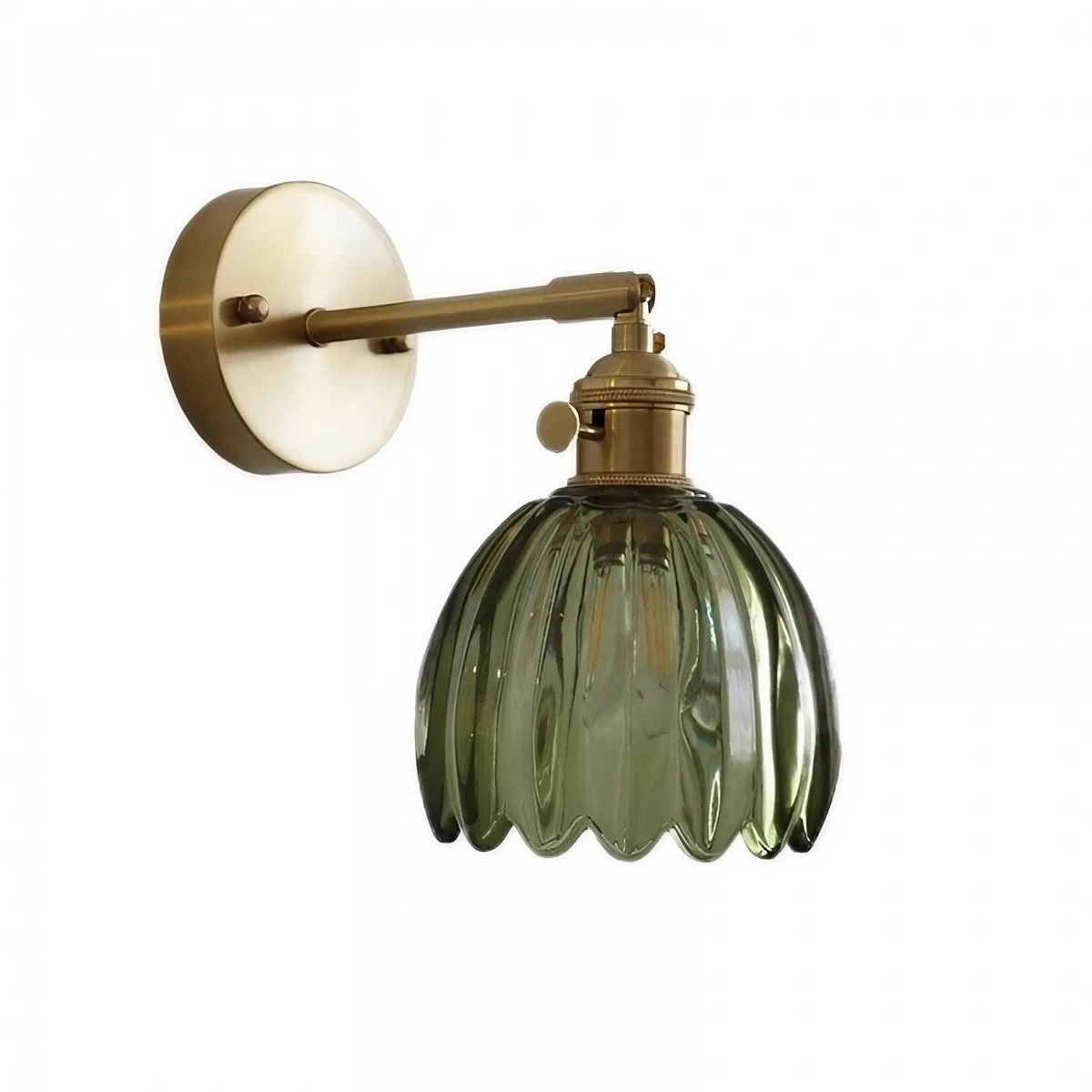 Lampe Murale Tulipe En Verre Rétro S120