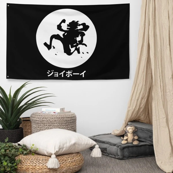 Luffy Gear 5 Nika Moon Jolly Roger Flag | One Piece Universe Store