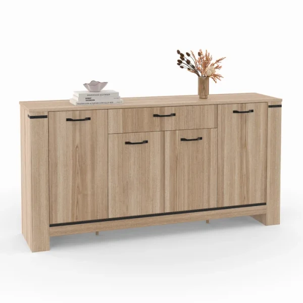 SaM ► Buffet 160 M Idaho 4 Portes Avec Tiroir Design Contemporain