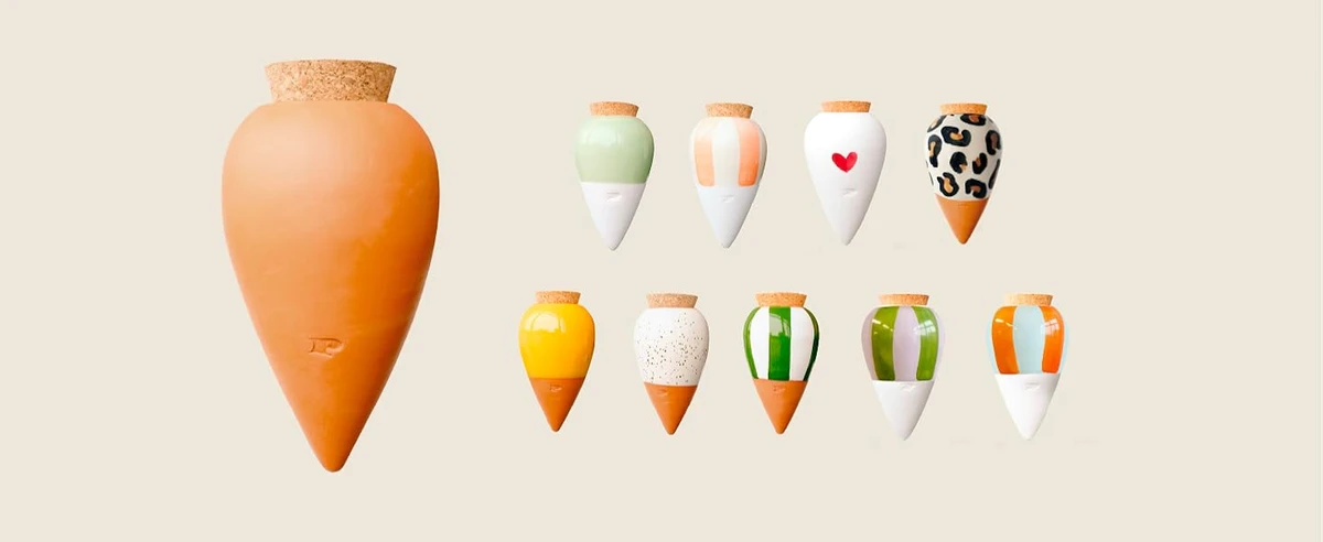 Pepin | 3X Mini Oyas | Oyas A Planter Terracotta | Automatic and Ecological Watering for Indoor and Outdoor Plants | Natural Irrigation System | Mini Oyas Terracotta - 12cl : Amazon.fr: Garden