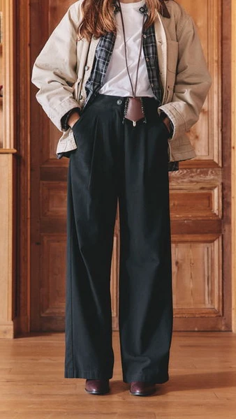 Le Pantalon Palazzo Asphalte 