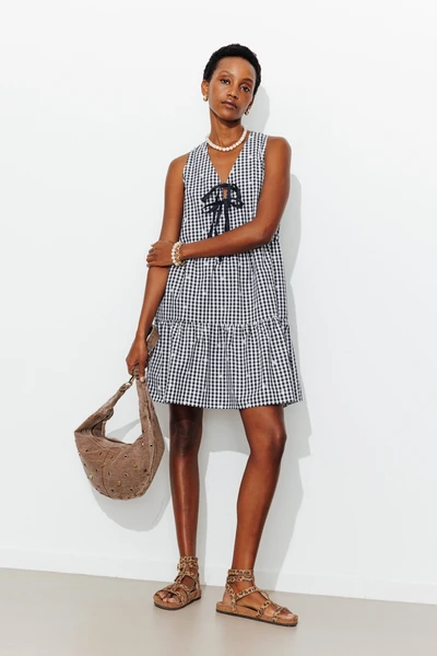 Robe vichy à nouettes Femme