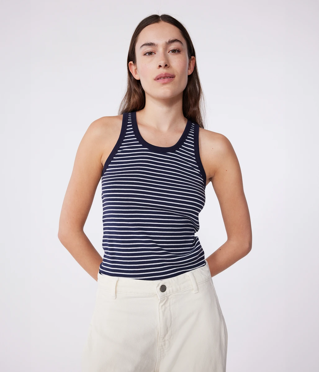 Débardeur Femme l'Iconique en coton rayé