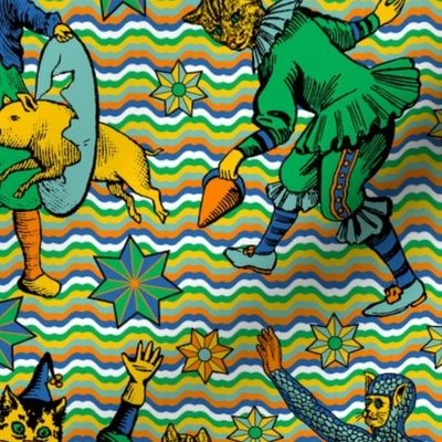 Furry Circus Fabric | Spoonflower