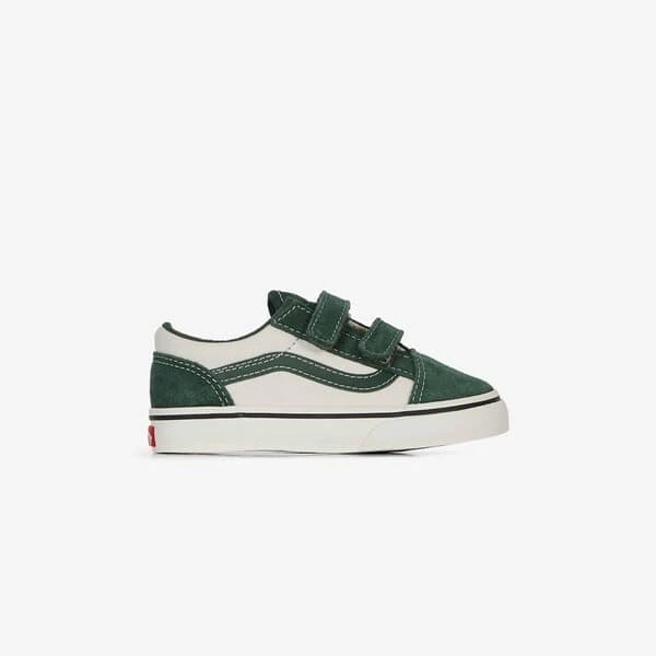 VANS OLD SKOOL V VERT/BLANC - SNEAKERS ENFANT - SCRATCH | Courir.com