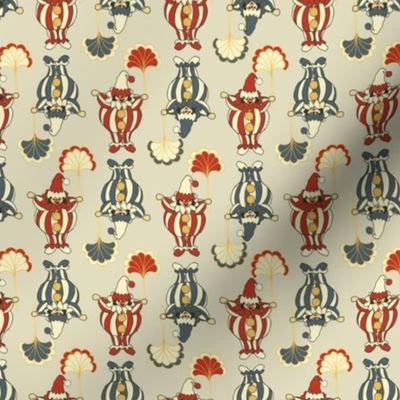 Vintage Short Clowns - Spotlight Fabric | Spoonflower