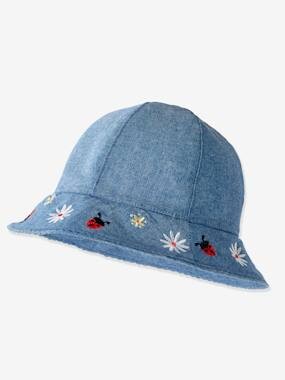 Bob en denim brodé bébé