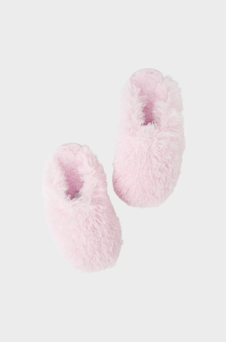 Chaussons mules avec fausse fourrure