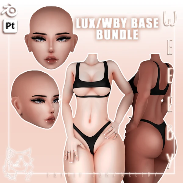 Lux Head & WBY v2 Base Bundle [VRChat] + Neck Merge