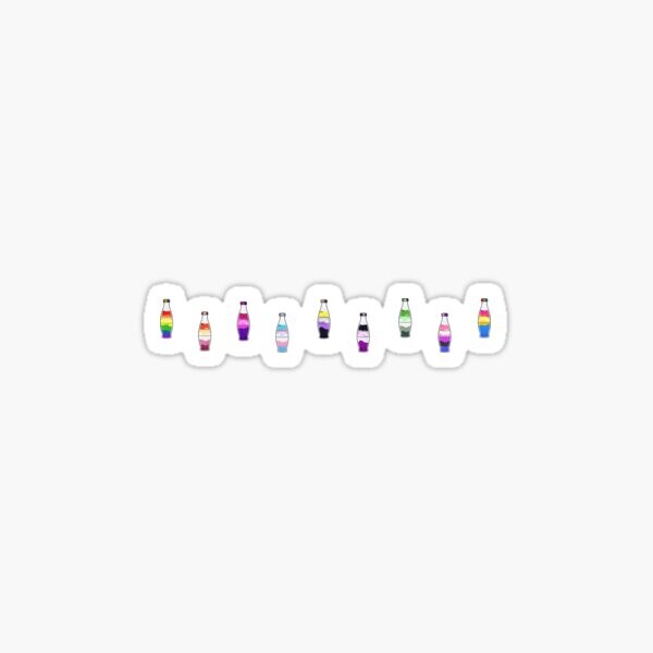 Pack d'autocollants de fierté Rainbow Flag Soda Pop Bottle Drink | Sticker