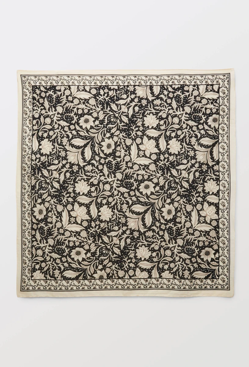 Foulard imprimé en coton BIO GOTS