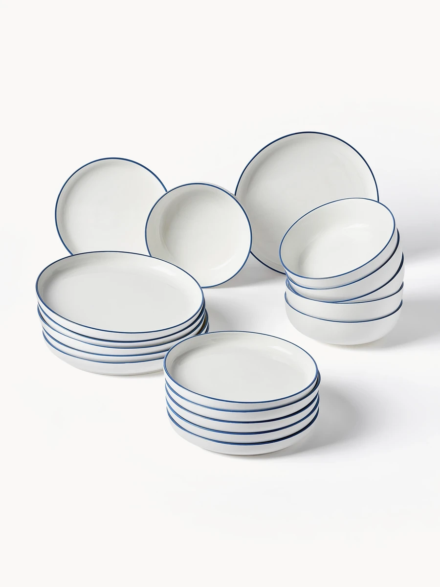 Service de table en porcelaine Facile, 6 personnes (18 élém.)